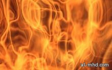 حريق هائل في مجمع سكني بكنب عشرة التابع الشركة ارامكو