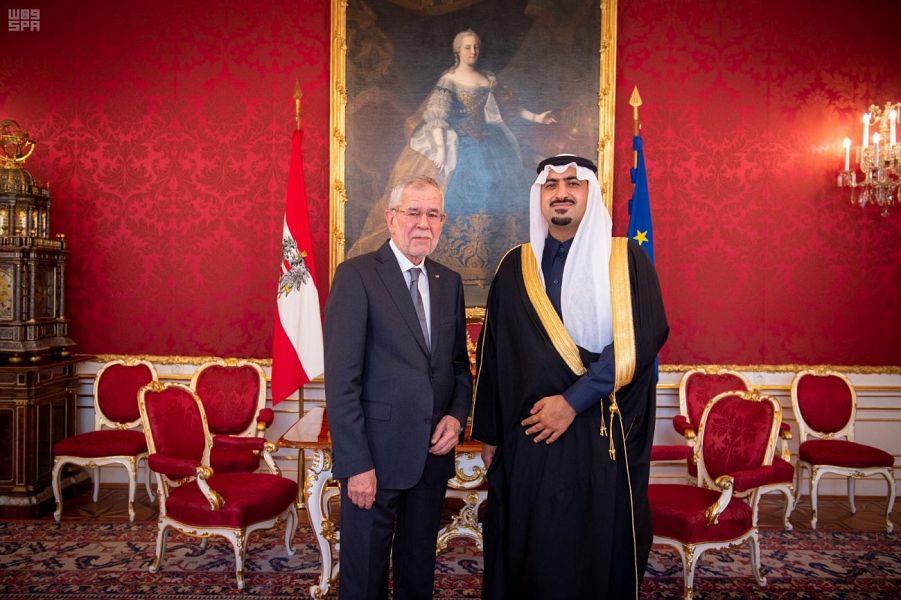 الأمير عبدالله بن خالد بن سلطان يقدم أوراق اعتماده سفيراً لخادم الحرمين لدى النمسا
