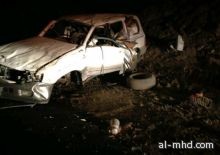 وفاة شخصين واصابة أثنين آخرين في حادث انقلاب على طريق بيشة الخميس