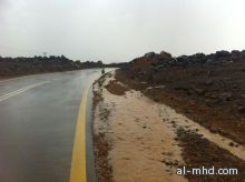 أمطار على قرى وادي ارن من متوسطة الى خفيفه