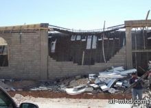 انهيار سقف مسجد تحت الإنشاء بحي المروج في عرعر