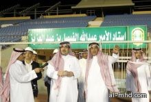 الأمير نواف بن فيصل يتفقد توسعة استاد عبد الله الفيصل في جدة