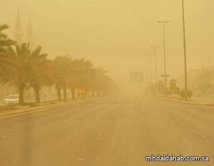 الأرصاد : نشاط للرياح والأتربة وسحب رعدية على بعض مناطق المملكة