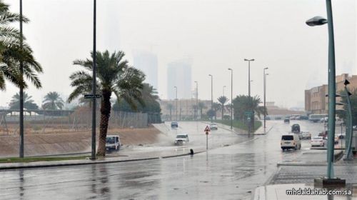 طقس الإثنين: أمطار رعدية مصحوبة برياح نشطة وزخات من البرد على بعض مناطق المملكة
