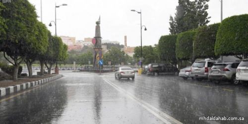 أمطار رعدية مصحوبة برياح نشطة على مناطق جازان، عسير ،الباحة ،مكة والمدينة