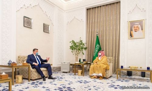 ولي العهد يستقبل رئيس لجنة الشؤون الدولية بمجلس الدوما الروسي