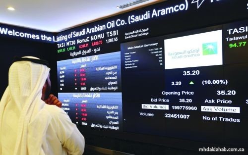 سوق الأسهم السعودية يغلق مرتفعًا عند 12804 نقاط