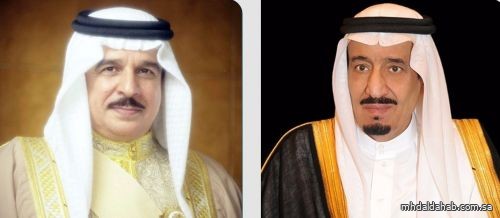 خادم الحرمين يتلقى اتصالاً هاتفياً من ملك البحرين هنأه خلاله بقرب حلول عيد الفطر