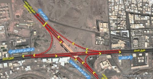 المرور: إغلاق تقاطع طريق الأمير نايف مع طريق المطار بالمدينة