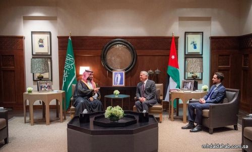ولي العهد وجلالة ملك الأردن يعقدان لقاءً ثنائياً وجلسة مباحثات موسعة