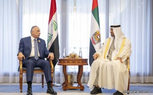 محمد بن زايد يلتقي رئيس الوزراء العراقي على هامش "قمة جدة"