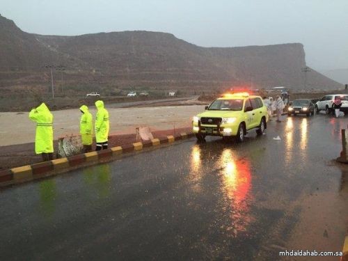 الدفاع المدني يدعو للحذر لاحتمال هطول أمطار رعدية على بعض المناطق