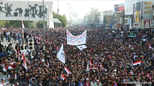 مقـتل 20 متظاهراً في المنطقة الخضراء ببغداد.. والحكومة العراقية تعلن تعطيل الدوام الرسمي يوم الثلاثاء