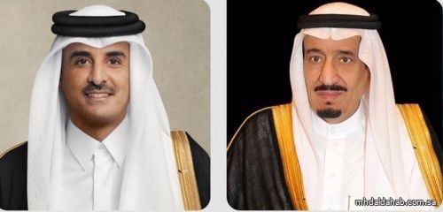 خادم الحرمين يتلقى رسالة خطية من أمير قطر تتعلق بالعلاقات الثنائية المتينة والوطيدة بين البلدين