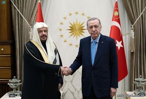 الرئيس التركي يستقبل رئيس مجلس الشورى