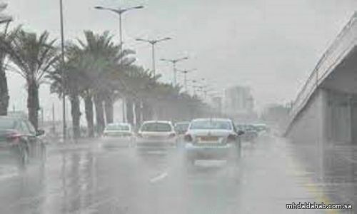 "المركز الوطني للأرصاد" : أمطار غزيرة على منطقة المدينة المنورة