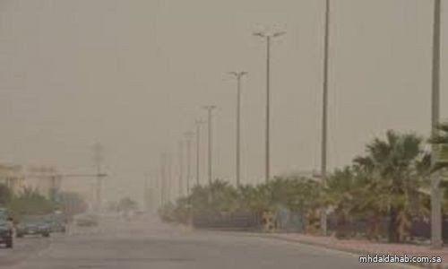 رياح سطحية مثيرة للأتربة على معظم مناطق المملكة