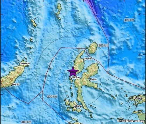 زلزال بقوة 6,2 درجات يضرب إندونيسيا