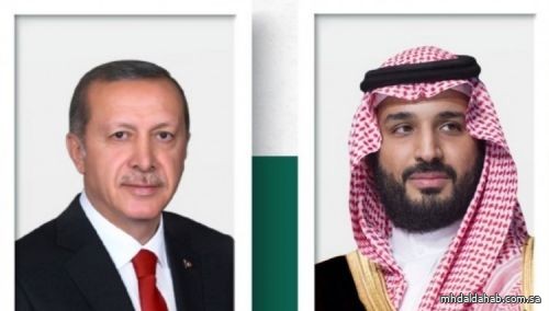 ولي العهد يتلقى اتصالاً هاتفياً من رئيس جمهورية تركيا