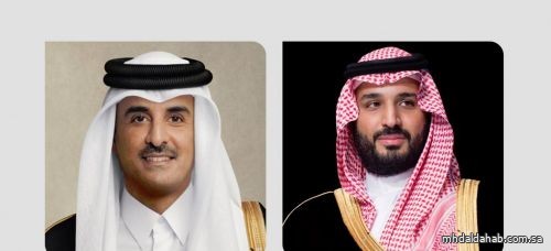 ولي العهد يتلقى رسالة خطية من أمير دولة قطر