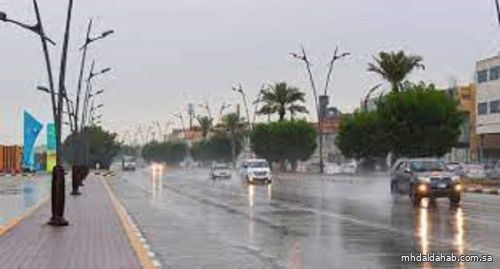 استمرار هطول الأمطار الرعدية على معظم مناطق المملكة