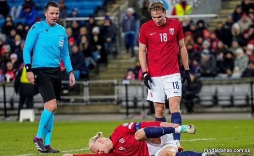 هالاند يغيب عن المنتخب النرويجي في مباراة اسكتلندا