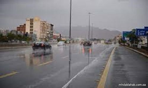 أمطار متوسطة على محافظة المهد