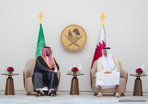 ولي العهد يصل إلى الدوحة لترؤس وفد المملكة في القمة الخليجية الـ 44