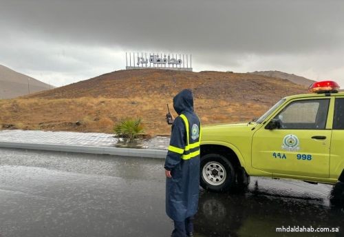 الدفاع المدني يدعو إلى الحيطة من استمرار فرص هطول الأمطار الرعدية على معظم مناطق المملكة