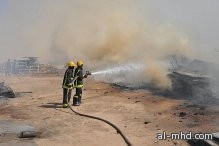 اندلاع حريق في مستودعات بن لادن جنوب الطائف