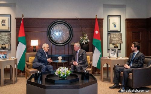 العاهل الأردني يلتقي الرئيس الفلسطيني