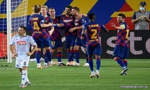 برشلونة يصعد لدور الثمانية في دوري الأبطال بثلاثية في شباك نابولي