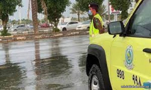 الدفاع المدني: هطول أمطار رعدية على معظم مناطق المملكة