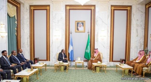 ولي العهد يستقبل رئيس الصومال بمكة