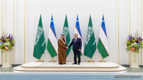 رئيس أوزبكستان يستقبل الأمير فيصل بن فرحان