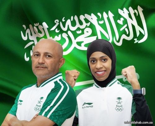 رمزي ودنيا يرفعان علم السعودية في افتتاح أولمبياد باريس 2024