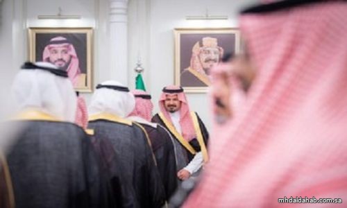 أمير منطقة المدينة المنورة يستقبل أصحاب الفضيلة والمعالي والمشايخ ومديري الإدارات الحكومية المدنية والعسكرية