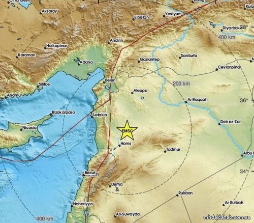 المركز السوري للزلازل يرصد 8 هزات أرضية خلال 24 ساعة