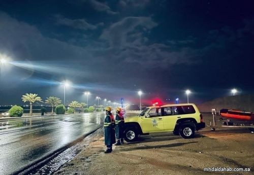 الدفاع المدني: استمرار هطول الأمطار الرعدية على مناطق المملكة حتى السبت المقبل