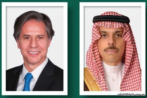 فيصل بن فرحان يتلقى اتصالًا هاتفيًا من وزير خارجية أمريكا