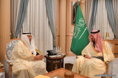 سمو أمير منطقة #المدينة_المنورة #سلمان_بن_سلطان، يستقبل رئيس اتحاد الغرف السعودية  حسن الحويزي.
