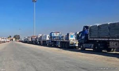 بعد وقف إطلاق النار .. عشرات الشاحنات تبدأ الدخول من مصر إلى غزة