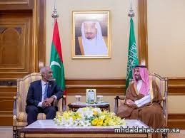 ولي العهد يلتقي رئيس المالديف ويستعرضان أوجه العلاقات وآفاق التعاون ولي العهد يلتقي رئيس المالديف ويستعرضان أوجه العلاقات وآفاق التعاون
