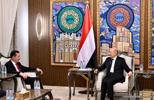 رئيس مجلس القيادة الرئاسي اليمني يلتقي السفير التركي
