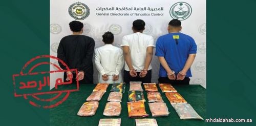 ضبط (4) أشخاص في المدينة المنورة لترويجهم (16) كجم "حشيش" ضبط (4) أشخاص في المدينة المنورة لترويجهم (16) كجم "حشيش"