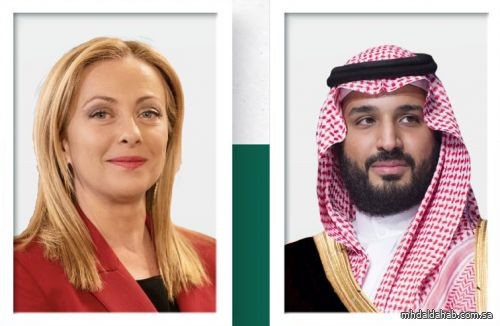 ولي العهد يتلقى اتصالًا هاتفيًا من رئيسة وزراء إيطاليا