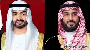 سمو ولي العهد ورئيس دولة الإمارات يبحثان في اتصال هاتفي العلاقات الأخوية بين البلدين الشقيقين