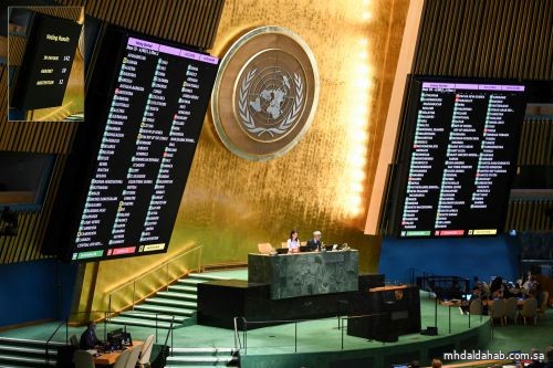بأغلبية ساحقة... الأمم المتحدة تقر إعلانا حول حل الدولتين