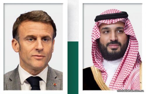 ولي العهد يناقش مع ماكرون التنسيق لعقد مؤتمر حل الدولتين ولي العهد يناقش مع ماكرون التنسيق لعقد مؤتمر حل الدولتين