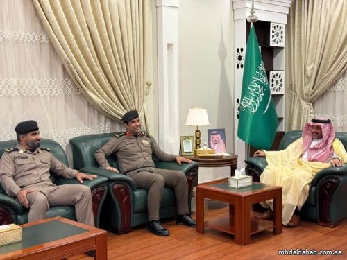 محافظ #المهد د.سلامة بن عيد الرفاعي استقبل بمكتبه مدير قسم مرور المهد بالمحافظة المعيَّن حديثاً الرائد/عبدالعزيز مفلح الجهني